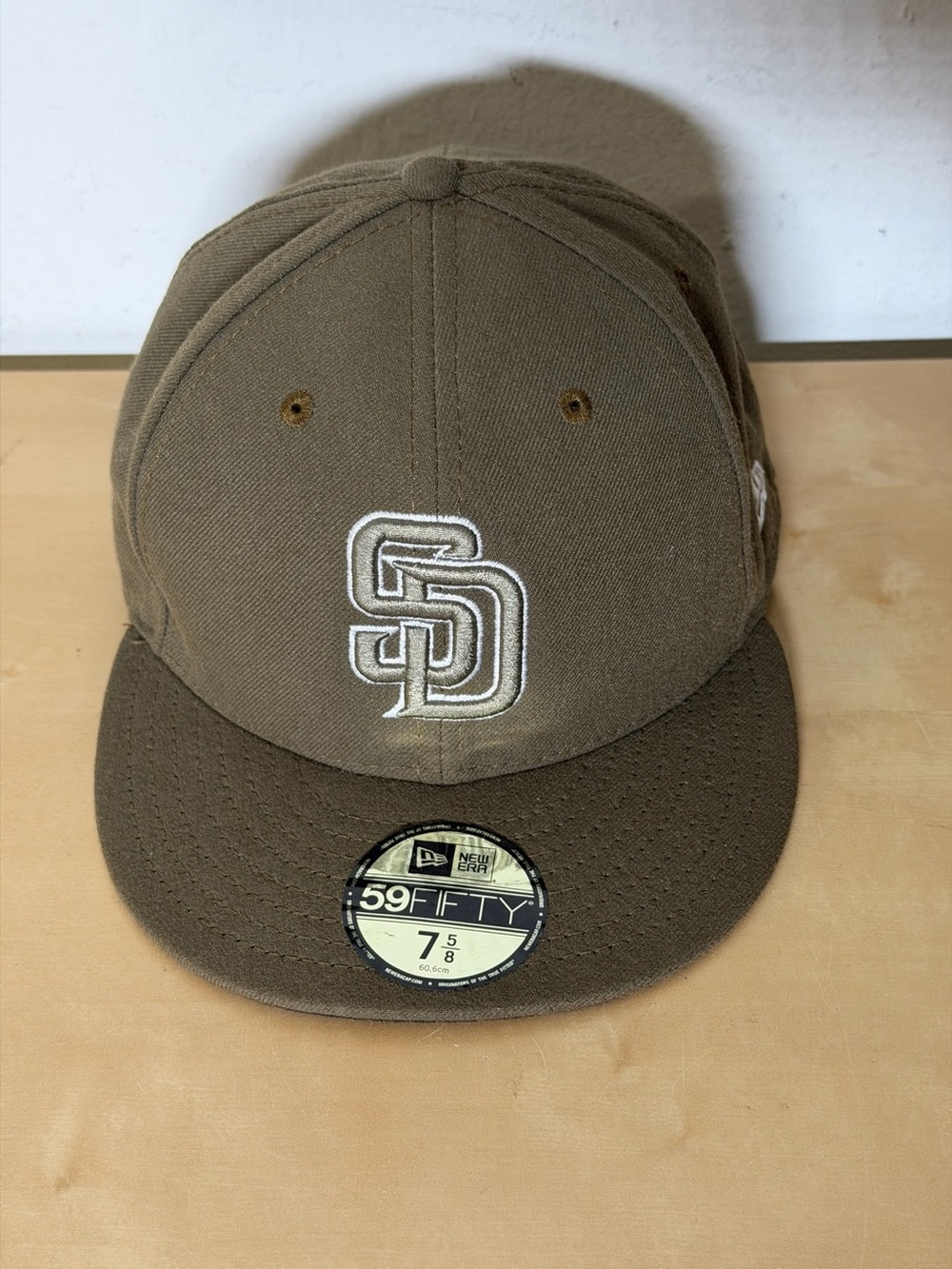 New Era 59FIFTY San Diego Padres Fitted Hat 7 5/8 Olive Green SD MLB Cap